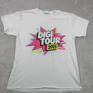 DigiTour Shirt Adult Large 2015 White Short Sleeve Concert Tee - Picture 1 of 11