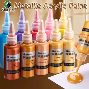Pintura acrílica metálica Marie'S 50 ml, pigmentos brillantes ricos en nacarados con botella - Imagen 1 de 36