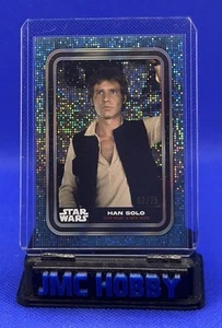 2023 Topps Star Wars Comic Con Exclusive Han Solo Blue Sparkle Parallel #’d 2/75 - Picture 1 of 3