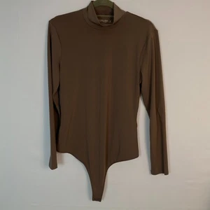 Body Abercrombie Fitch Marrón Cuello Simulado Sin Costuras Suave Talla XL - Imagen 1 de 10