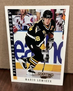Tarjeta de alineación inicial Mario Lemieux 1994 Kenner - Pittsburgh Penguins - Imagen 1 de 2