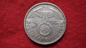 1936 A 5 Mark Deutsches .900 Silber Drittes Reich Reichsmark; KM#94 - Bild 1 von 4
