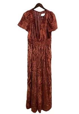 Mono Anthropologie The Somerset Terciopelo, Talla Mujer Mediana, Eventos Formales Foto 1 de 4