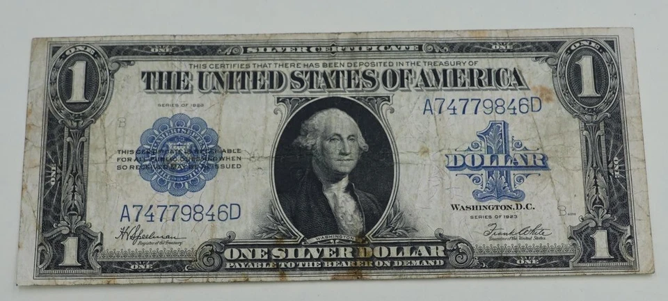 1923 $1 US LARGE NOTE/BILL - SILVER CERTIFICATE - Image 1 of 1