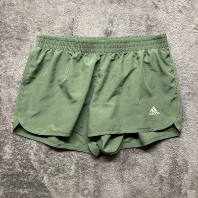 Adidas Shorts Womens Small Green 3” Inseam Running AeroReady Track Gym Training - Image 1 of 4