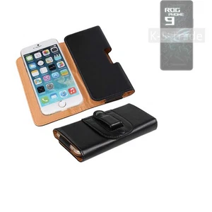 Marsupio per Asus ROG Phone 9 armi della copertura della cassa nera Ecopelle Sli - Foto 1 di 1