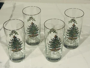 Spode Christmas Tree Longdrinkgläser 15 Unzen 4er Set mit Box - Bild 1 von 9