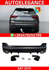 💕ART.3919 Diffusore  RSQ3 Look per Audi Q3 (F3) Sportback (2019-2023) S-line💕 - Imagen 1 de 3