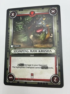 Warhammer Age of Sigmar Champions "STOMPING MAW-KRUSHA" #120 trading card B - Foto 1 di 2