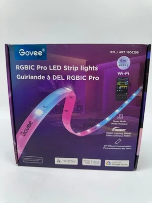 Govee Smart RGBIC Pro 49.2 ft LED Strip Lights 64+ Scenes & Music Sync - Image 1 of 3
