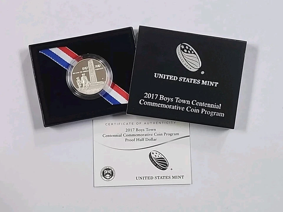2017 Boys Town Centennial Commemorative PROOF Coin Clad Original Box - Image 1 of 1