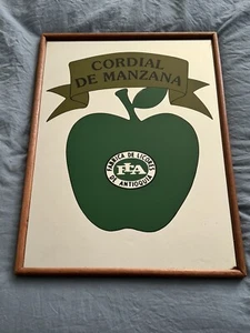 Cordial de Manzana Vintage Alkohol Schnaps Spiegel Schild ** Männerhöhle selten! Ansehen! - Bild 1 von 4