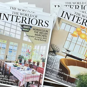 Lot 11 THE WORLD OF INTERIORS Design Magazine 2013 Magritte FORNASETTI FL Wright - Picture 1 of 24