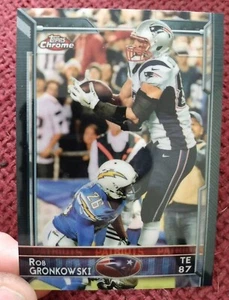 Rob Gronkowski 2015 Topps Chrome #10 New England Patriots NFL Football Karte - Bild 1 von 9