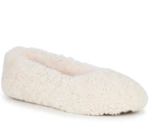 EMU AUSTRALIA x ANTHROPOLOGIE IVORY MIRA TEDDY SHEEPSKIN BALLET SLIPPERS SHOES 6 - Picture 1 of 6