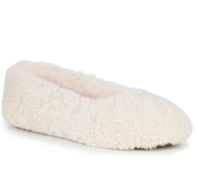 EMU AUSTRALIA x ANTHROPOLOGIE СЛОНОВОЙ КОСТИ MIRA TEDDY ОВЧИНЫ БАЛЕТКИ ТУФЛИ 5 - Изображение 1 из 4