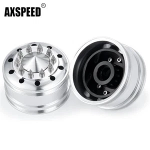 AXSPEED Metall Vorder Rad Nabe Felge 10 Spike-Nüsse für RC 1/14 Tamiya AnhäNger - Bild 1 von 12