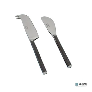 Elyon Ramapo 2 Piece Reflective Hand Forged Cheese Knife Set Stainless Steel - Picture 1 of 3