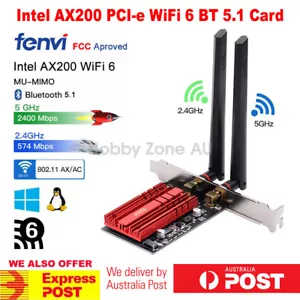 3000Mbps Intel AX200 Card WiFi 6 802.11ax PCI-E Wireless Adapter Bluetooth 5.1 - Picture 1 of 12