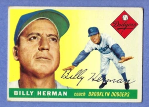 1955 Topps Baseball Billy Herman #19 Brooklyn Dodgers MLB HOFer!   VG+/EX - Picture 1 of 4