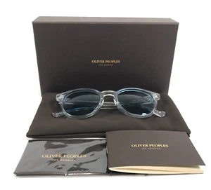 Oliver Peoples Sunglasses OV5454SU 1101P1 Desmon Sun Crystal Clear w/ Teal Polar - Picture 1 of 14