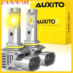 H10 LED Fog Driving Light Bulbs Kit 9005 9145 9140 Amber 6000K Super Bright 2/4X - Picture 1 of 23
