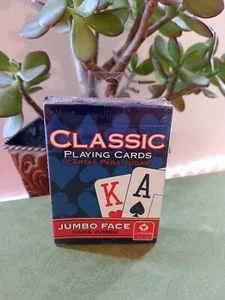 New Cartamundi Classic Playing Cards Jumbo Face LARGE PRINT - Blue - Picture 1 of 5