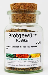 Brotgewürz Rustikal 55g im Glas Gewürzkontor München - Bild 1 von 3