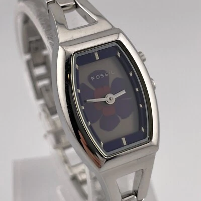 Женские кварцевые часы Fossil Big Tic ES-9678 с цветочным циферблатом корпус 20 мм две стрелки - Изображение 1 из 4