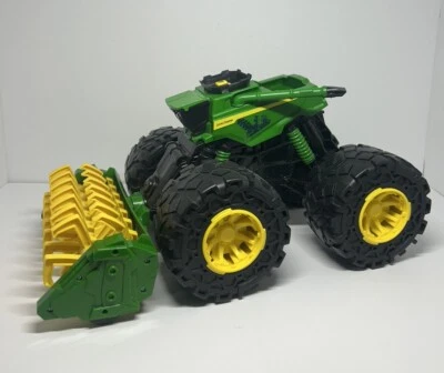 John Deere Monster Treads Super Scale Combine Spinning Front Head Lights Sounds - Image 1 of 4