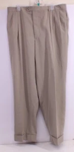 Bernard Zins khaki pants 100% polyester, size 42 Leferley - Picture 1 of 6