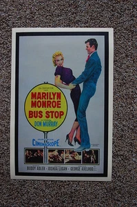 Bus Stop #2 Lobby Card Poster Film Marilyn Monroe Buddy Adler Bianco - Foto 1 di 1