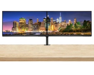 New HP P27v G4 1920 x 1080 Monitor 2-Pack Bundle w/ Desk Mount Monitor Stand - Picture 1 of 6