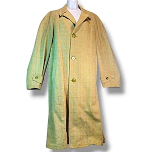 Vintage Penney’s Town Clad Herren L/XL Tweed kariert Sachsen Wollmantel Union Made - Bild 1 von 18