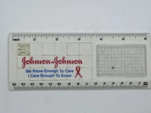 Johnson & Johnson Vintage Sliding Puzzle + Bead Puzzle Vintage Ruler - Picture 1 of 1