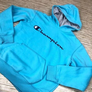 3043 Champion Heritage boy's Pullover Hoodie CHB302 BLUE sz M - Picture 1 of 1