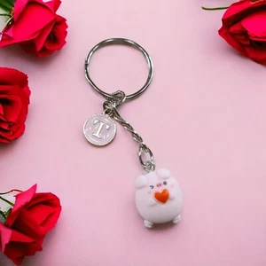 Personalised Pig Keyring Cute PIGGY Personalised Keychain Gifts Kwaii Kitsch - Picture 1 of 1