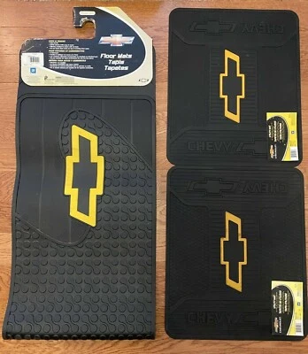 Alfombrillas de goma para conductor y pasajero delantero Chevrolet plásticolor, corredor trasero Foto 1 de 4