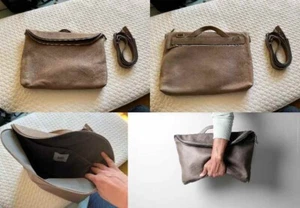 Hard Graft Laidback Messenger Shoulder Bag Handbag Clutch Brown Used Unisex - Picture 1 of 9