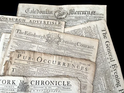 OLD NEWSPAPER FROM 1700s - Stock Prices, Historical Events, Trade, Economy, Wars - Image 1 of 4