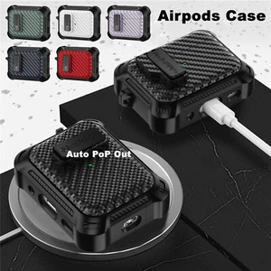 For Apple Airpods 1 2nd 3rd Pro 2 Carbon Fibre Protective Cover Shockproof Case - Picture 1 of 18
