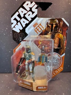 Figura de acción 30 aniversario de Star Wars con moneda - Boba Fett Foto 1 de 2