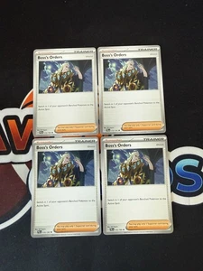 Boss's Orders Ghetsis 172/193 4x Paldea Evolved Playset Rare Pokémon Card - Picture 1 of 2