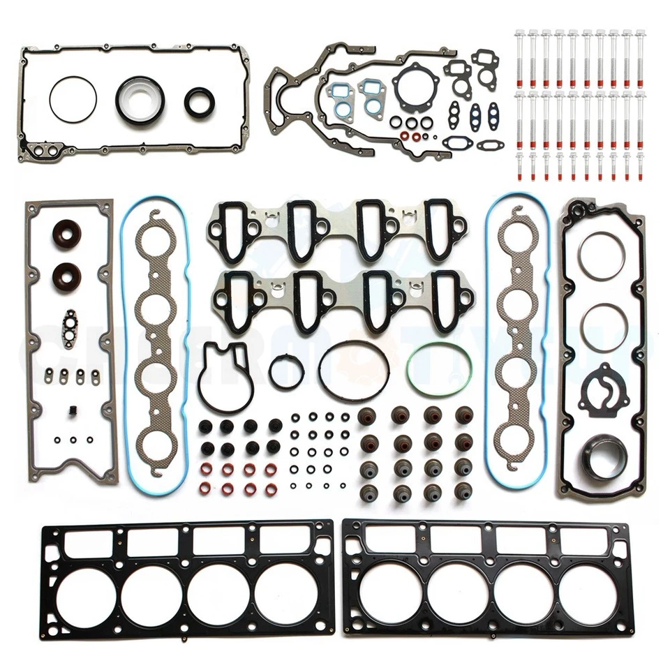 Juego completo de juntas pernos de cabeza aptos para Chevrolet Silverado/Express 2500 3500 6,0 L Foto 1 de 4