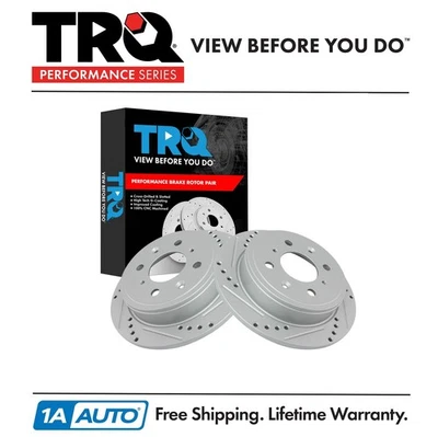 TRQ Rear Brake Rotors For 2004-2009 Cadillac XLR 2005-2013 Chevrolet Corvette Foto 1 de 4