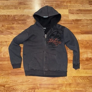 Vintage Y2K Billabong Hoodie Sherpa Lined Zip up Youth L Has Fade And Wear - Picture 1 of 19