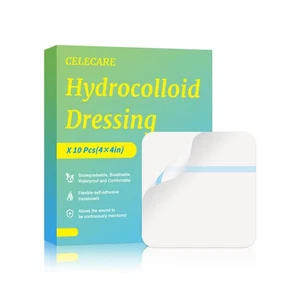 Hydrokolloidverband 10er Pack, 4"x4" dünner steriler Hydrokolloid-Wundverband - Bild 1 von 9