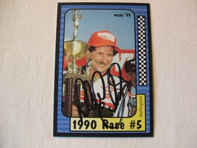 Dale earnhardt Sr autographed Maxx Card 91 1990 Race # 5 Mint - Image 1 of 3