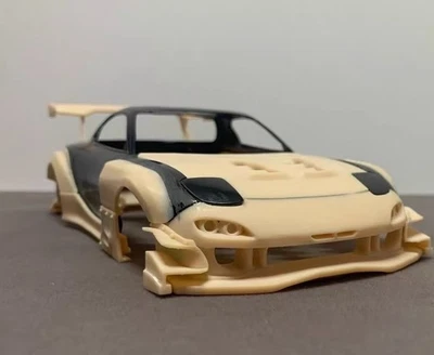 Resin 3D Printed 1/24th Mazda RX7-RE Wide Body Kit Unpainted Model Toys - Image 1 of 4