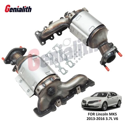 Front Catalytic Converter Set For 2013 2014 2015 2016 Lincoln MKS 3.7L V6 - Image 1 of 4